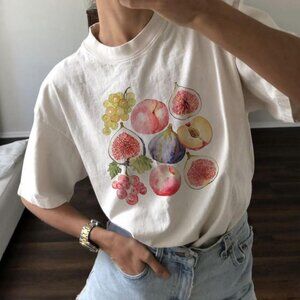 Fig Shirt – Vintage Peach Fruit Graphic Tee